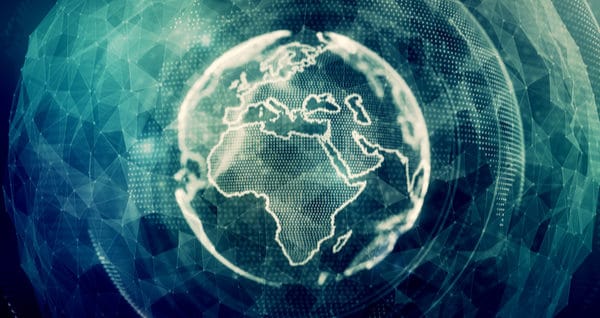 digitized earth image