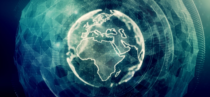 digitized earth image